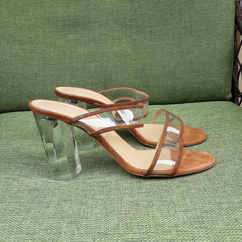 Ritch Erani NYFC clear block heel slide sandal. - Picture 6 of 11
